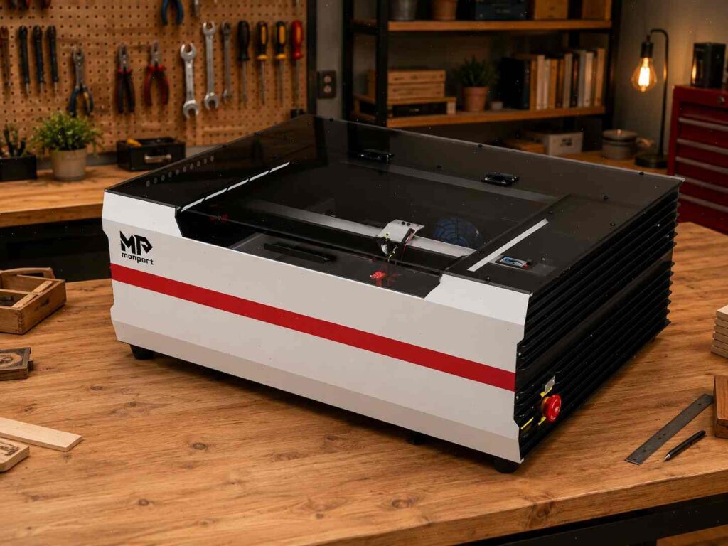 5 Best Laser Cutting Machine For Etsy Business 11 Monport Reno45 45W Desktop CO2 Laser Engraver & Cutter (16" X 12") with Magnetic Assisted Focus