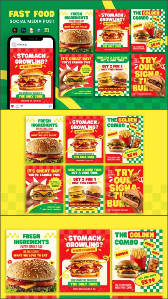 14 Instagram Templates for Restaurants That Increase Orders Fast 3 gandr collage 1 1