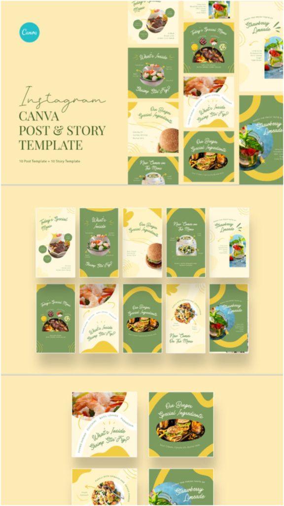 14 Instagram Templates for Restaurants That Increase Orders Fast 12 gandr collage 10