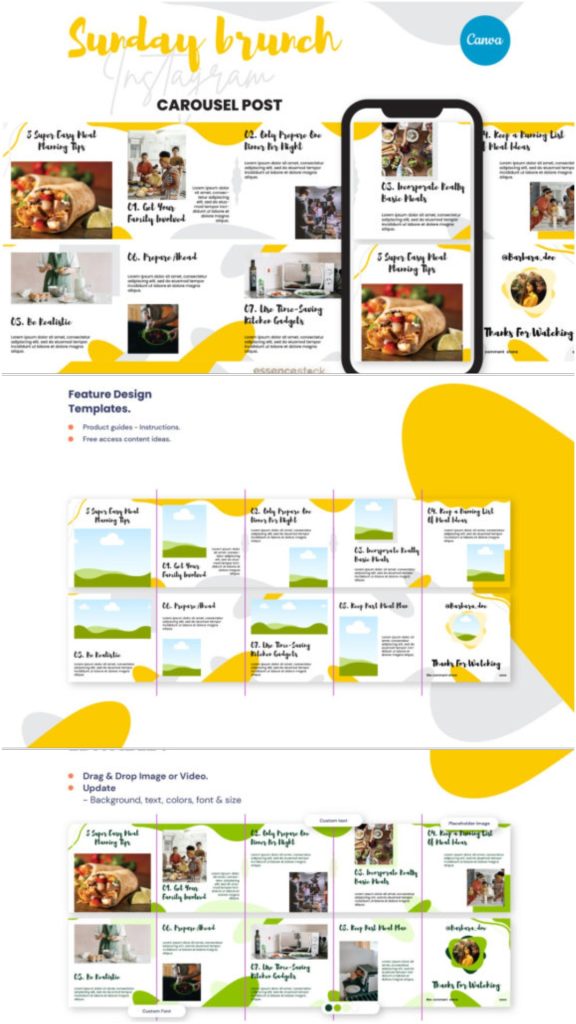 14 Instagram Templates for Restaurants That Increase Orders Fast 14 gandr collage 12