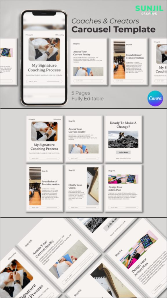 14 Instagram Stories Templates for Coaches and Consultants 2 instagram stories templates for coaches