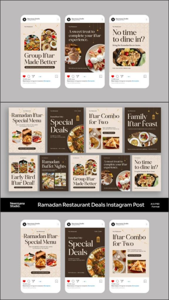 14 Instagram Templates for Restaurants That Increase Orders Fast 4 gandr collage 2 1
