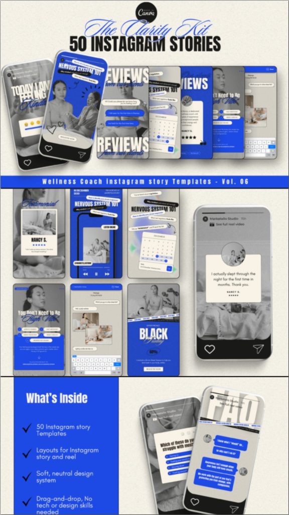 14 Instagram Stories Templates for Coaches and Consultants 3 instagram stories templates for coaches