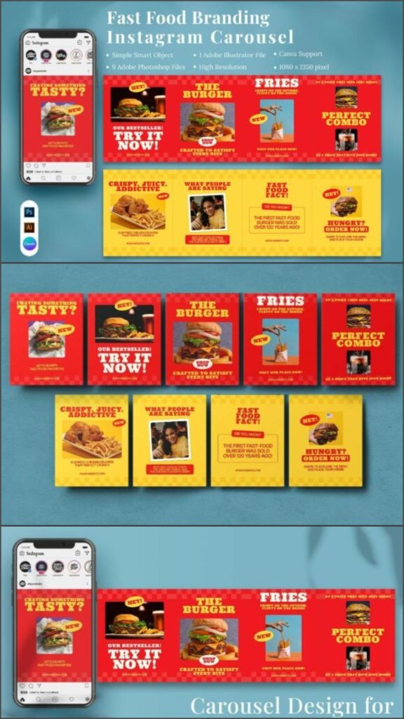 14 Instagram Templates for Restaurants That Increase Orders Fast 5 gandr collage 3 1