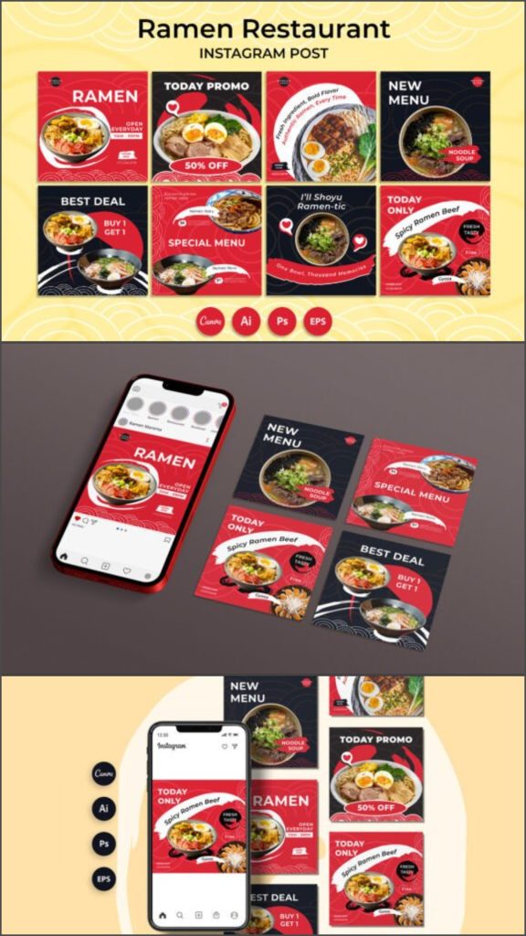 14 Instagram Templates for Restaurants That Increase Orders Fast 6 gandr collage 4 1