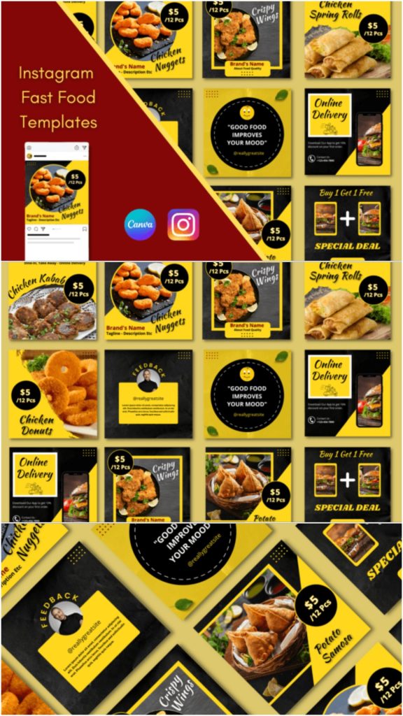 14 Instagram Templates for Restaurants That Increase Orders Fast 8 gandr collage 6 1