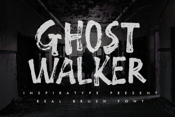 36 Best Halloween Fonts for Invitations, Shirts, Signs, and Crafts 22 Ghost Walker Halloween font displayed in a spooky setting.