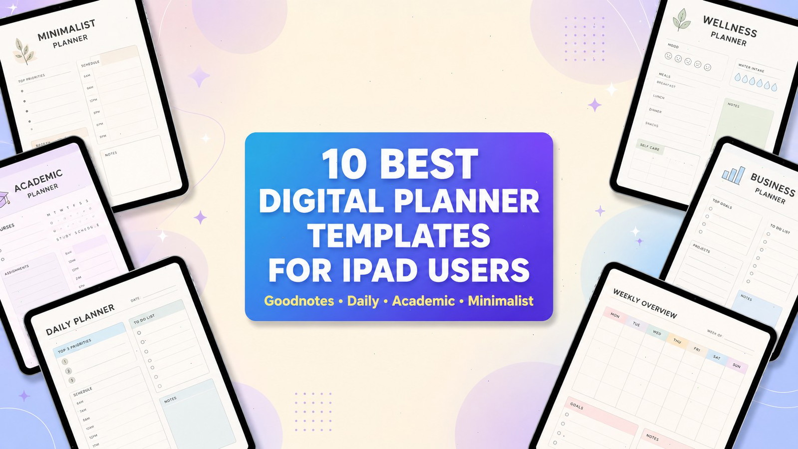 10 Best Digital Planner Templates for iPad Users