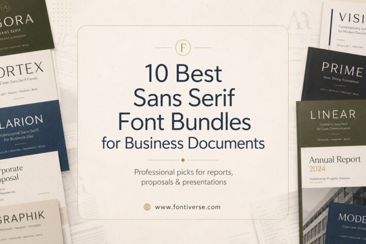 10 Best Sans Serif Fonts Bundle for Business Documents