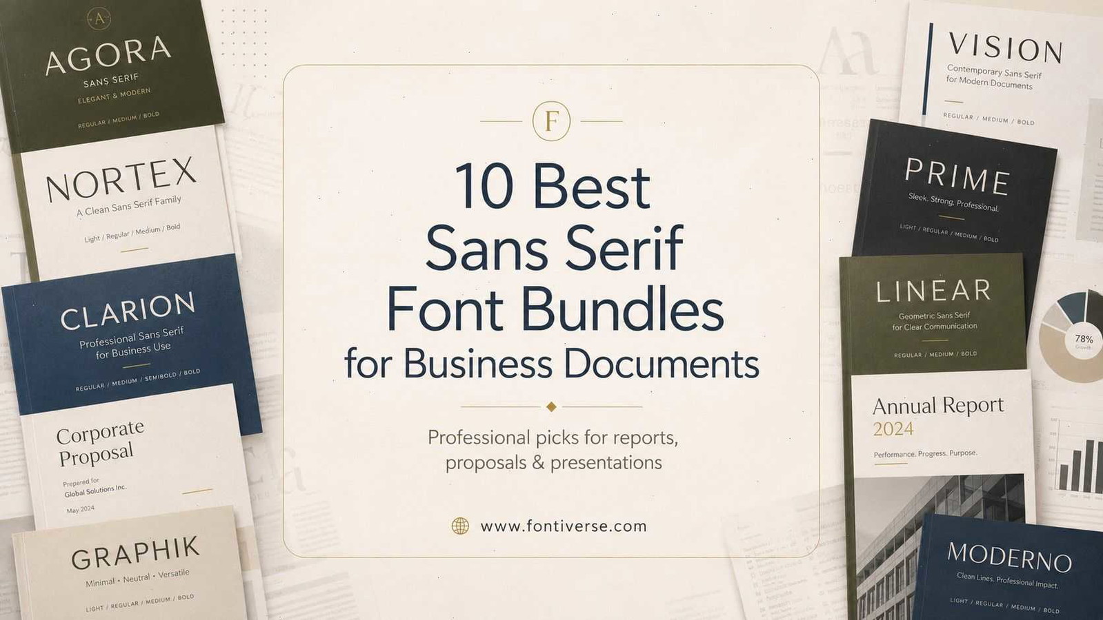 10 Best Sans Serif Fonts Bundle for Business Documents