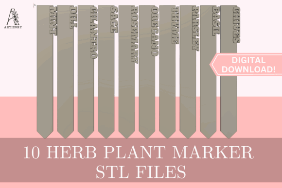 11 Most Profitable 3D Printing Models That Actually Sell 28 10 Herb Garden Markers Plant Labels STL 3D Printing 145254337 1 1 580x387 1
