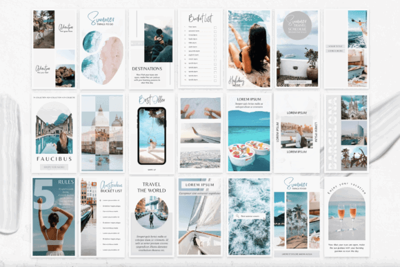 25 Instagram Story Templates: Gorgeous Designs You’ll Love 51 100 Travel Instagram Story Templates Graphics 41136864 3 580x387 1