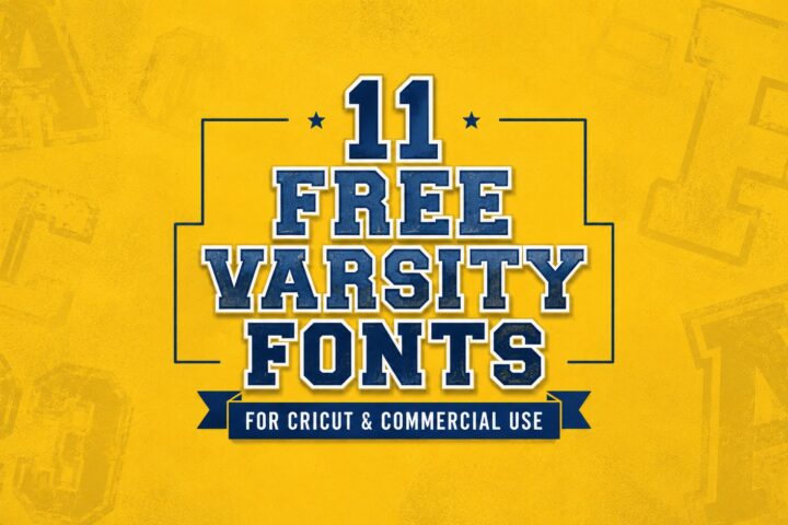 11 Free Varsity Fonts for Cricut and Commercial Use