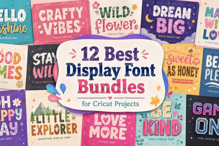 12 Best Display Font Bundles for Cricut Projects