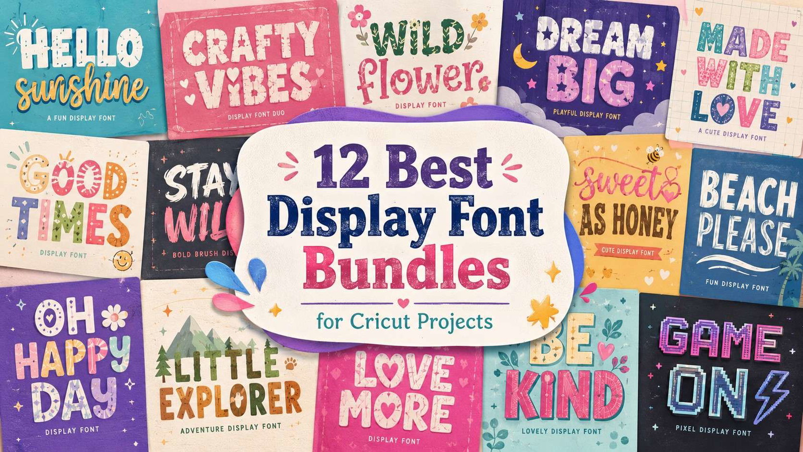 12 Best Display Font Bundles for Cricut Projects