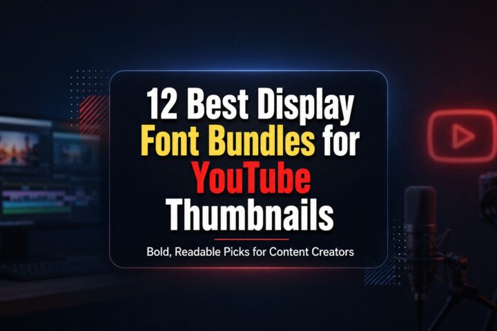 12 Best Display Font Bundles for YouTube Thumbnails