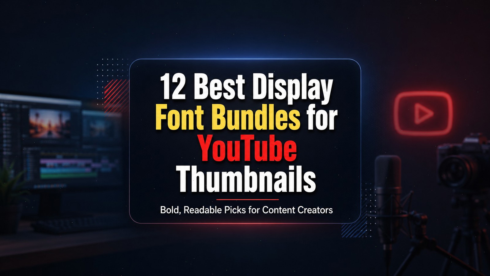 12 Best Display Font Bundles for YouTube Thumbnails