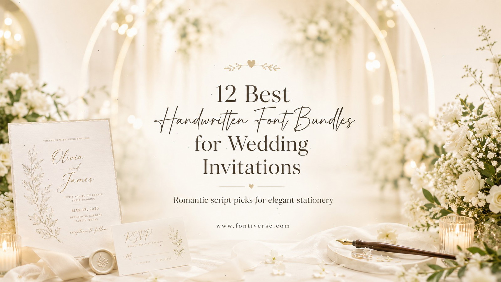 12 Best Handwritten Font Bundles for Wedding Invitations