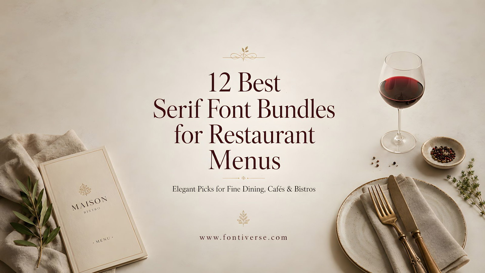12 Best Serif Font Bundles for Restaurant Menus