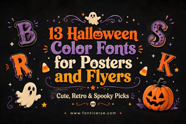 13 Halloween Color Fonts for Posters and Flyers