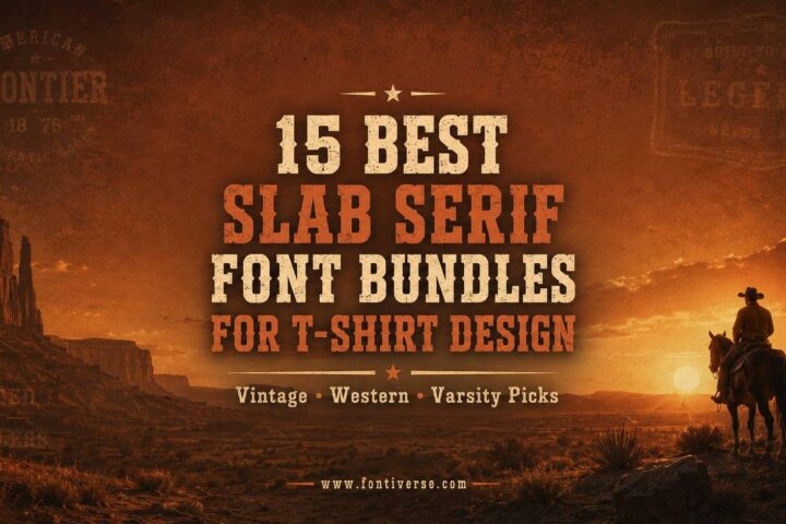 15 Best Slab Serif Fonts Bundle for T-Shirt Design