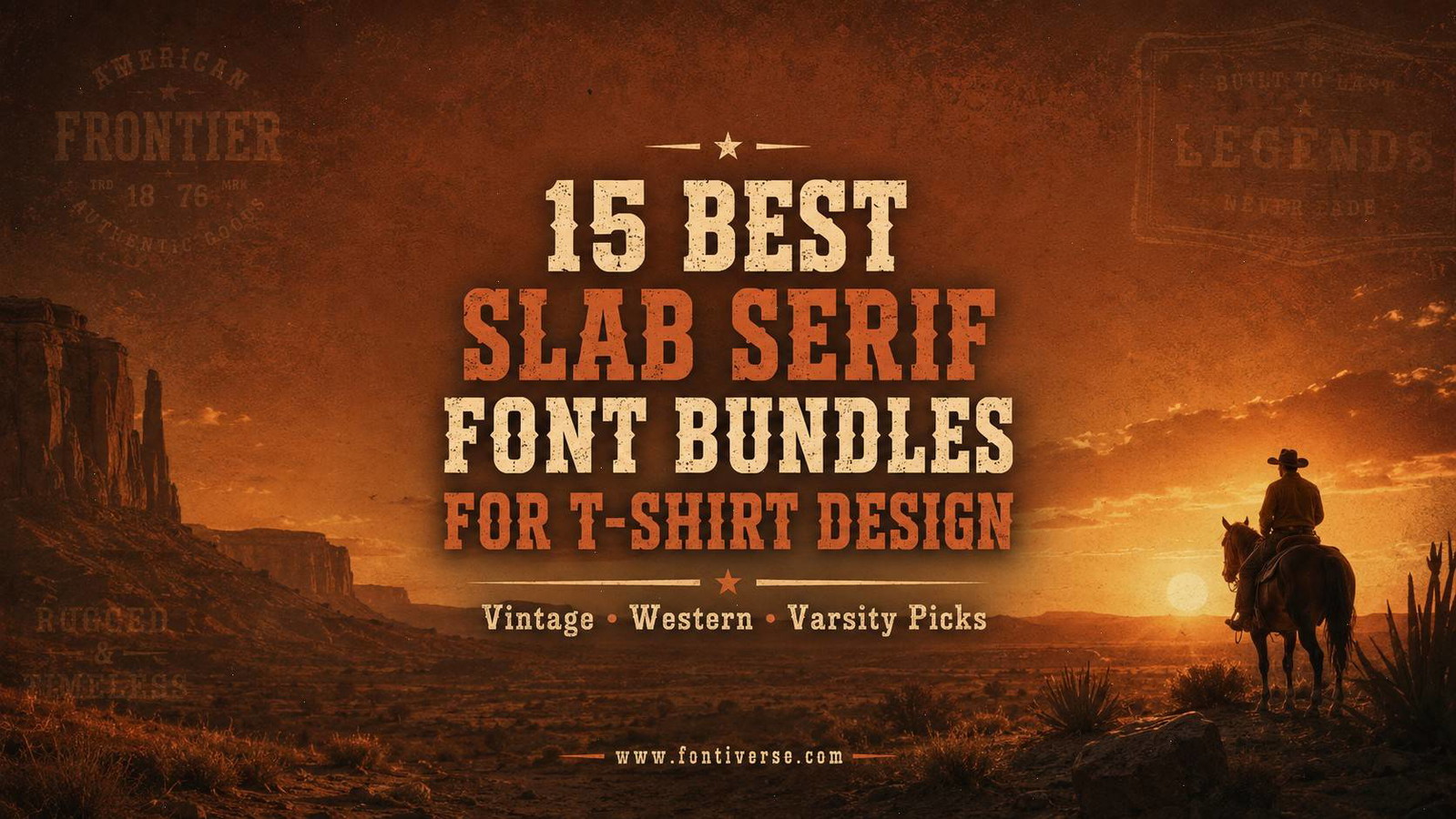 15 Best Slab Serif Fonts Bundle for T-Shirt Design