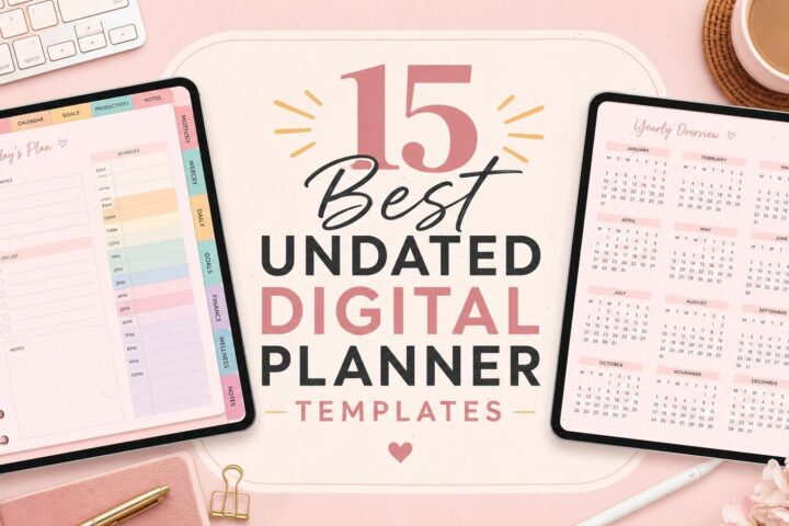 15 Best Undated Digital Planner Templates for Flexible Planning