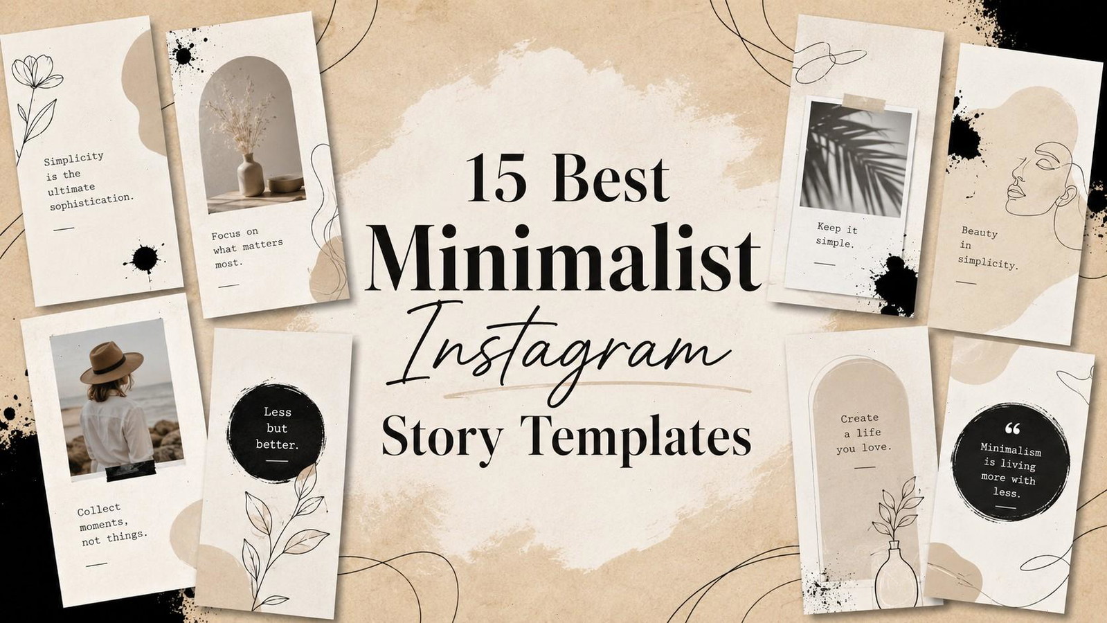 15 Minimalist Instagram Story Templates Beautiful Kits