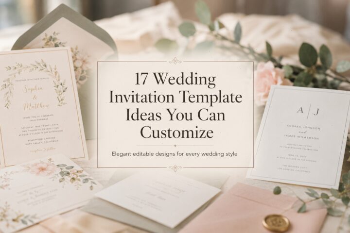17 Wedding Invitation Template Ideas You Can Customize