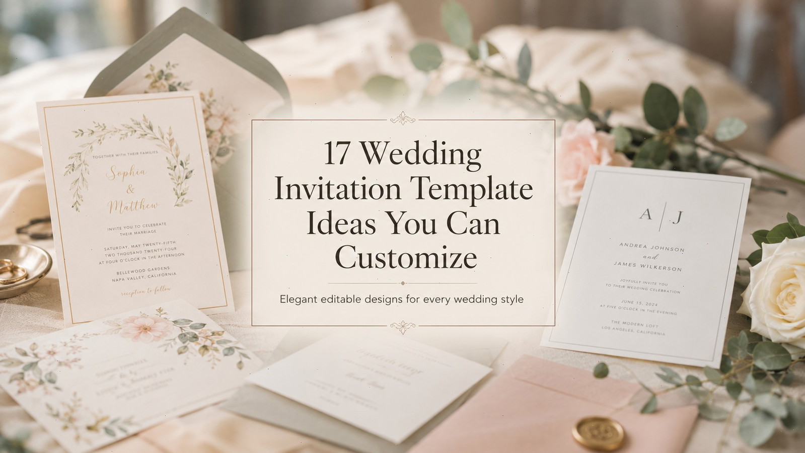 17 Wedding Invitation Template Ideas You Can Customize