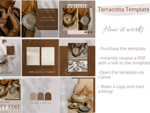 15 Minimalist Instagram Story Templates: Beautiful Kits 10 18 Terracotta Canva Instagram Templates Graphics 4468796 1 1 580x435 1