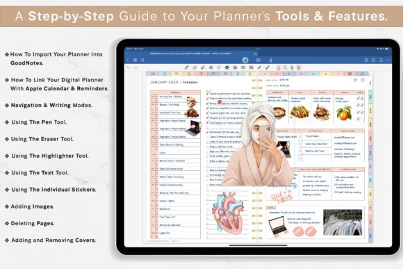 Digital Planner Templates: 15 Best Designs for an Organized Life 22 2026 Bundle Digital Planner Goodnotes Graphics 130676878 3 580x387 1