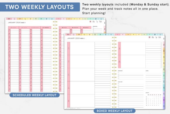 12 Best All-in-One Digital Planner Templates You’ll Love 11 2026 Bundle Digital Planner Goodnotes Graphics 130676878 8 580x387 1