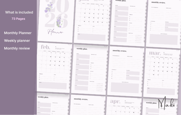 Digital Planner Templates: 15 Best Designs for an Organized Life 24 2026 Digital Planner Canva Template Graphics 136329463 2 580x371 1