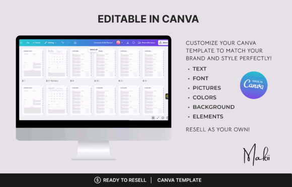 10 Best Hyperlinked Digital Planner Templates 21 2026 Digital Planner Canva Template Graphics 136329463 3 580x371 1