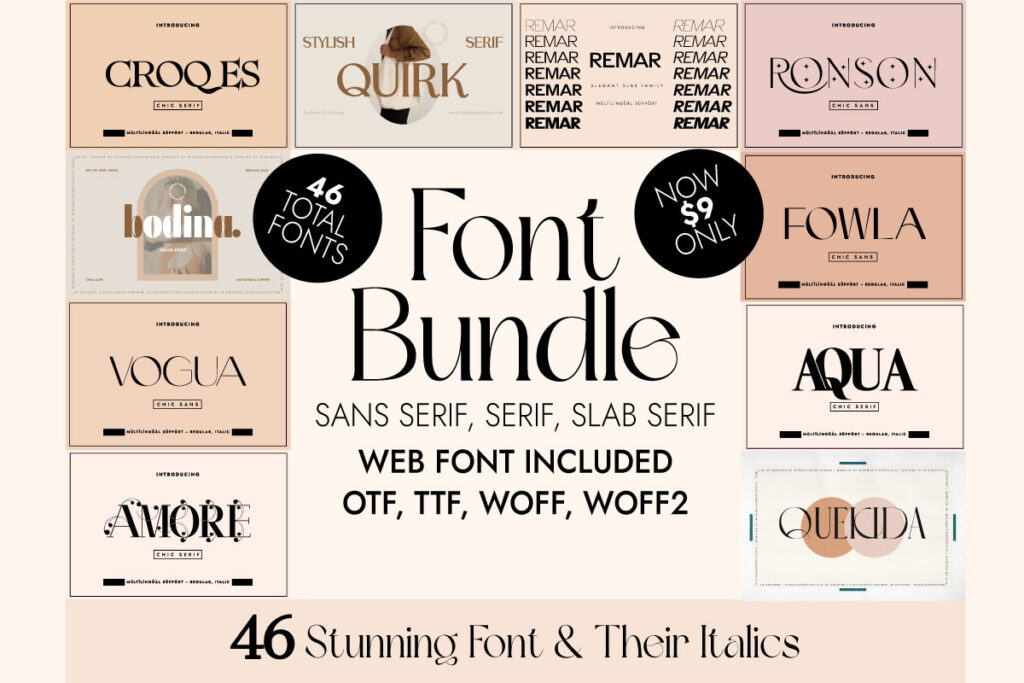 15 Best Slab Serif Fonts Bundle for T-Shirt Design 10 246 web
