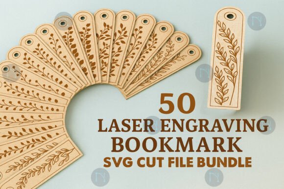 Laser Cut Wood Bookmarks Ideas: 24 Stunning Designs 25 50 Laser Engraving Bookmark SVG Bundle Laser Cutting 125997392 1 1 580x387 1