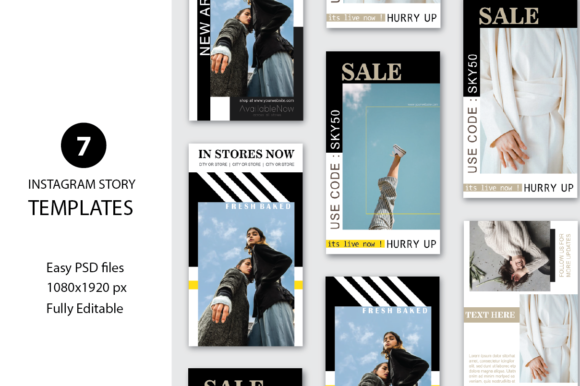 25 Instagram Story Templates: Gorgeous Designs You’ll Love 32 7 Instagram Story Templates Graphics 3872075 1 1 580x386 1