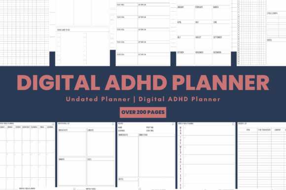 12 Best ADHD Digital Planner Templates for Better Focus 20 ADHD DIGITAL and PRINTABLE PLANNER Graphics 52601241 1 1 580x387 1 1