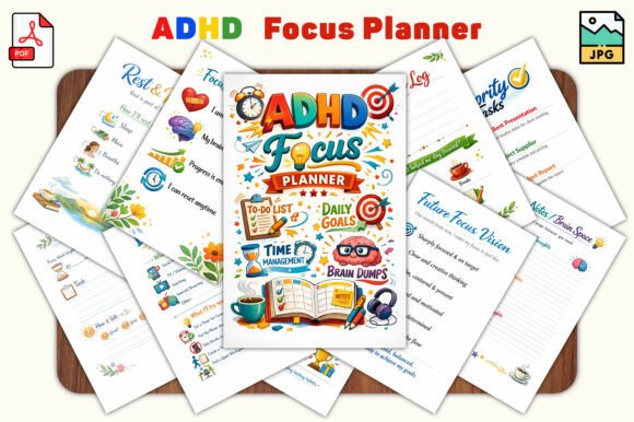 12 Printable ADHD Planner Templates for Better Focus 16 ADHD Focus Planner Graphics 142095935 1 1 580x386 1 1