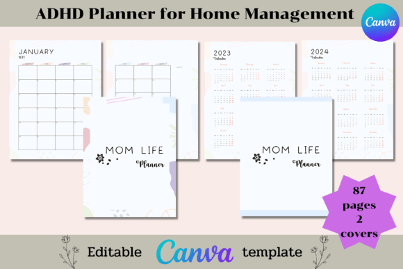 12 Printable ADHD Planner Templates for Better Focus 22 ADHD Planner for Home Management Graphics 40728385 1 1 580x387 1