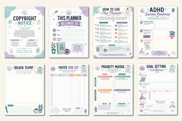 12 Printable ADHD Planner Templates for Better Focus 9 ADHD Productivity Planner Graphics 151235342 2 580x386 1