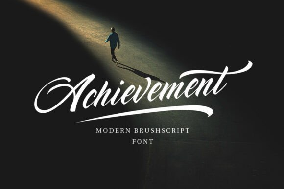 40 Best Brush Script Fonts for Elegant Wedding Invitations 64 Achievement Fonts 147754736 1 1 580x387 1