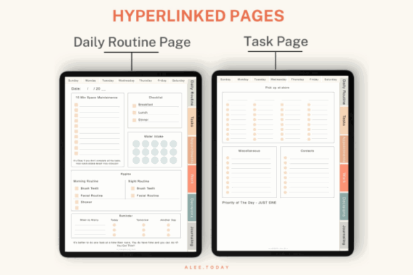 12 Best ADHD Digital Planner Templates for Better Focus 11 Adhd Digital Planner Adhd Daily Planner Graphics 89703113 2 580x386 2