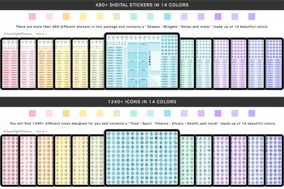 12 Best All-in-One Digital Planner Templates You’ll Love 21 All in One Digital Planner Black Graphics 74331072 9 580x387 1