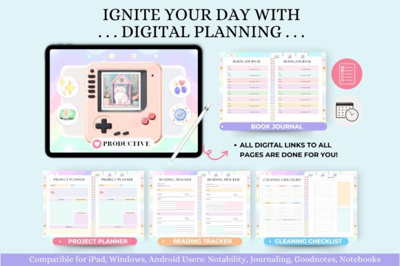 12 Best All-in-One Digital Planner Templates You’ll Love 13 All in One Digital Planner Graphics 97073947 5 580x386 1