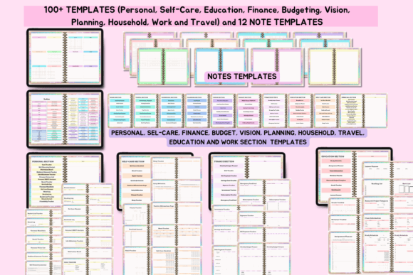 15 Undated Digital Planner: Brilliant Templates You’ll Love 21 AllinOne Digital Planner Graphics 108361968 6 580x387 1 1