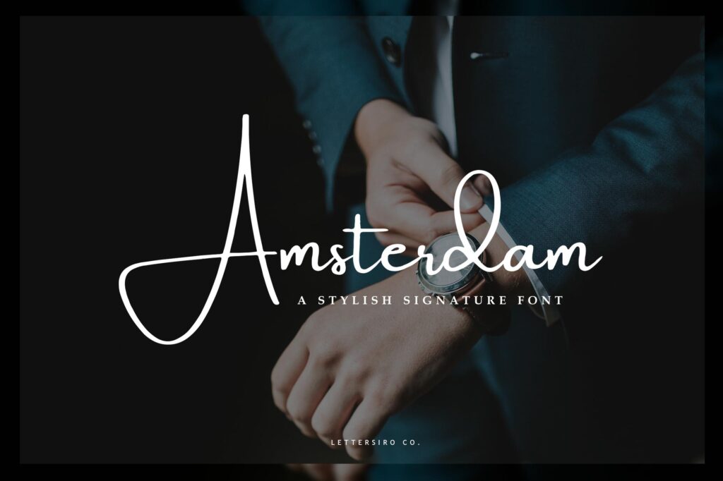 16 Best Aesthetic Fonts for Canva Designs 27 Amsterdam by Lettersiro Co