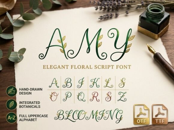 16 Best Aesthetic Fonts for Canva Designs 31 Amy Fonts 146105505 2 580x433 1