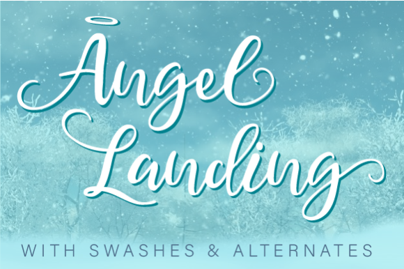 33 Best Feminine Script Fonts for Elegant Branding & Wedding Design 58 Angel Landing by Inspire Graphics 580x386 1